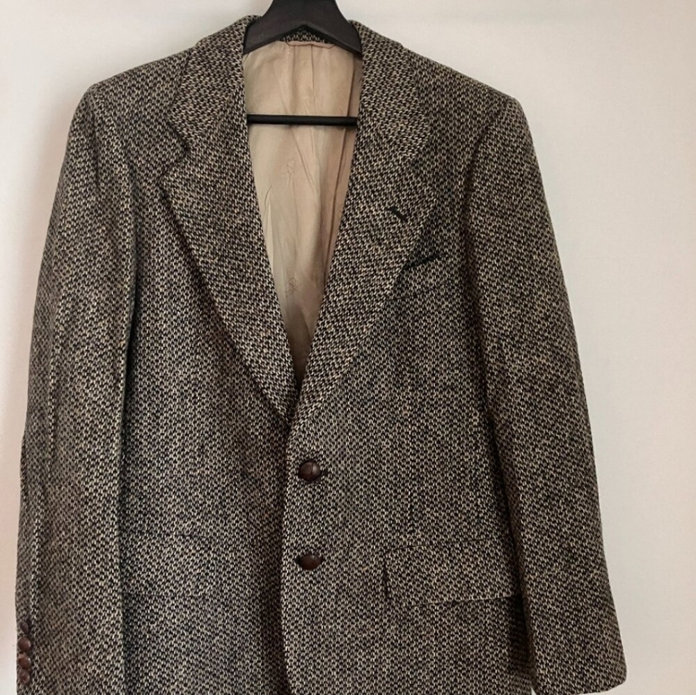 VINTAGE Valentino Uomo Brown Wool Sport Coat size 39 Short